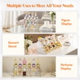 thumbnail image 3 of Lifewit 4 Tier Clear Display Risers Stand, Plastic Risers for Display, Plastic Perfume Organizer, Display for Figures, Cupcake, Dessert, Desktop Stand for Organization and Decor, 3pack, 9inch, 3 of 8