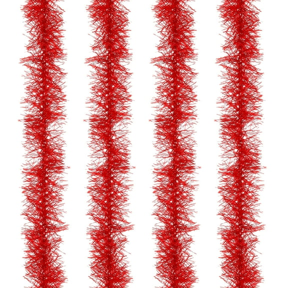 Uxcell 5Ft Feather Boa, 4 Pcs Artificial Fluffy Feather Boas Party Decorations for DIY Crafts, Wedding Costume, Christmas, Concert, Halloween, Home Decor, Red