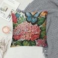 thumbnail image 2 of Creowell Square Throw Pillow Covers Beautiful Floral Butterfly Flowers Design Pillow Cases Decorative for Home Bedroom Sofa Pillowcases  White, 2 of 5