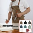 thumbnail image 3 of lanema Professional Work Apron Heavy Duty Canvas Apron For Coffee Shop Salon Gardening, 3 of 12