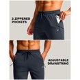 thumbnail image 4 of Pantalones deportivos Pudolla Long para hombre, altos con bolsillos con cremallera, gris 32-XL, 4 of 7