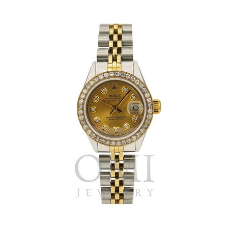 Rolex Lady-Datejust Diamond Watch, 6917 26mm, Champagne Diamond Dial With Two Tone Jubilee Bracelet, Rolex, Adult, Male
