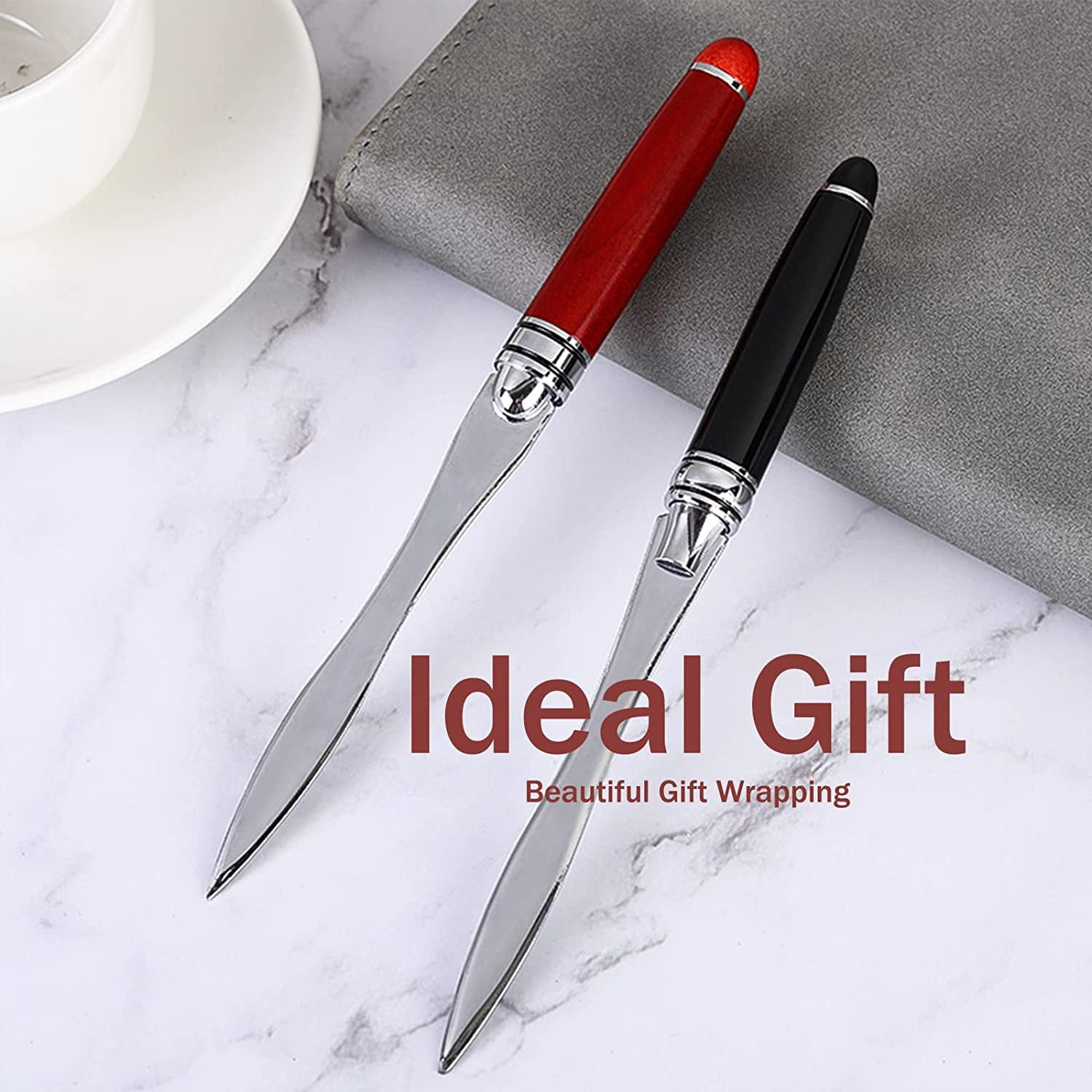 Letter Opener in Office Supplies - Black Letter Opener & Red Letter Opener  for Home/Office, Safe Mail Opener, Paper Cut, Envelope | Premium Steel