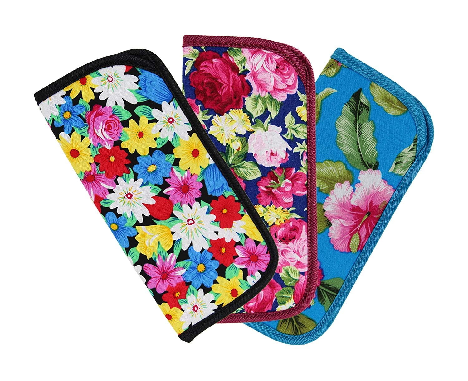 3 Pack Soft Slip In Eyeglass Case for Women Glasses, Reading Glasses