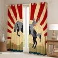 thumbnail image 2 of Western Cowboy Curtains,Retro Western Decor Blackout Curtains for Bedroom,Rustic Farmhouse Style Insulated Thermal Curtains,Wild West Desert Darkening Curtains,Grunge Tie Dye Curtains Drapes 42"X84", 2 of 5