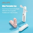 thumbnail image 2 of JISULIFE Mini Ventilador de mano Banco de energía de doble uso 129g Portátil y recargable Abanopi Admirador, 2 of 5