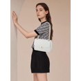 thumbnail image 2 of Bandolera GM LIKKIE acolchada para mujer de piel vegana blanca, 2 of 6