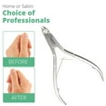 thumbnail image 6 of Green Estetica Stainless Steel Cuticle Nippers with Double Spring, Sharp Manicure Nail Tools, Silver, 6 of 8