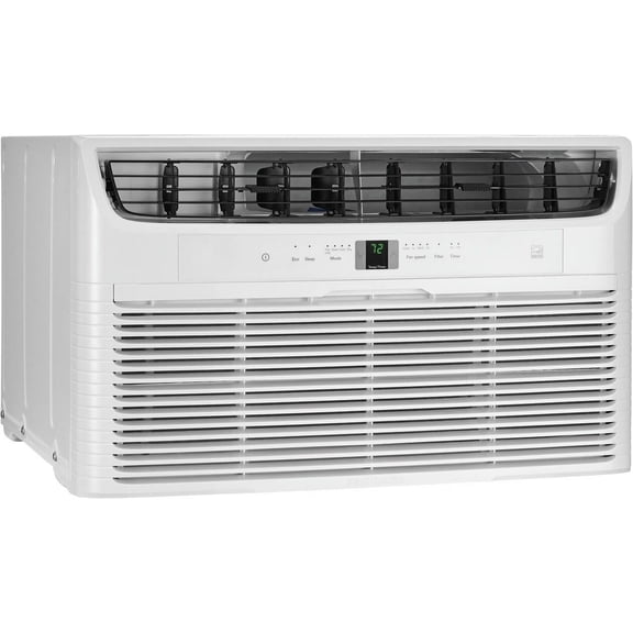 Frigidaire 8,000 BTU 115V Heat and Cool Through the Wall Air Conditioner with Remote, 350 Sq. Ft., White, FHTE083WA1