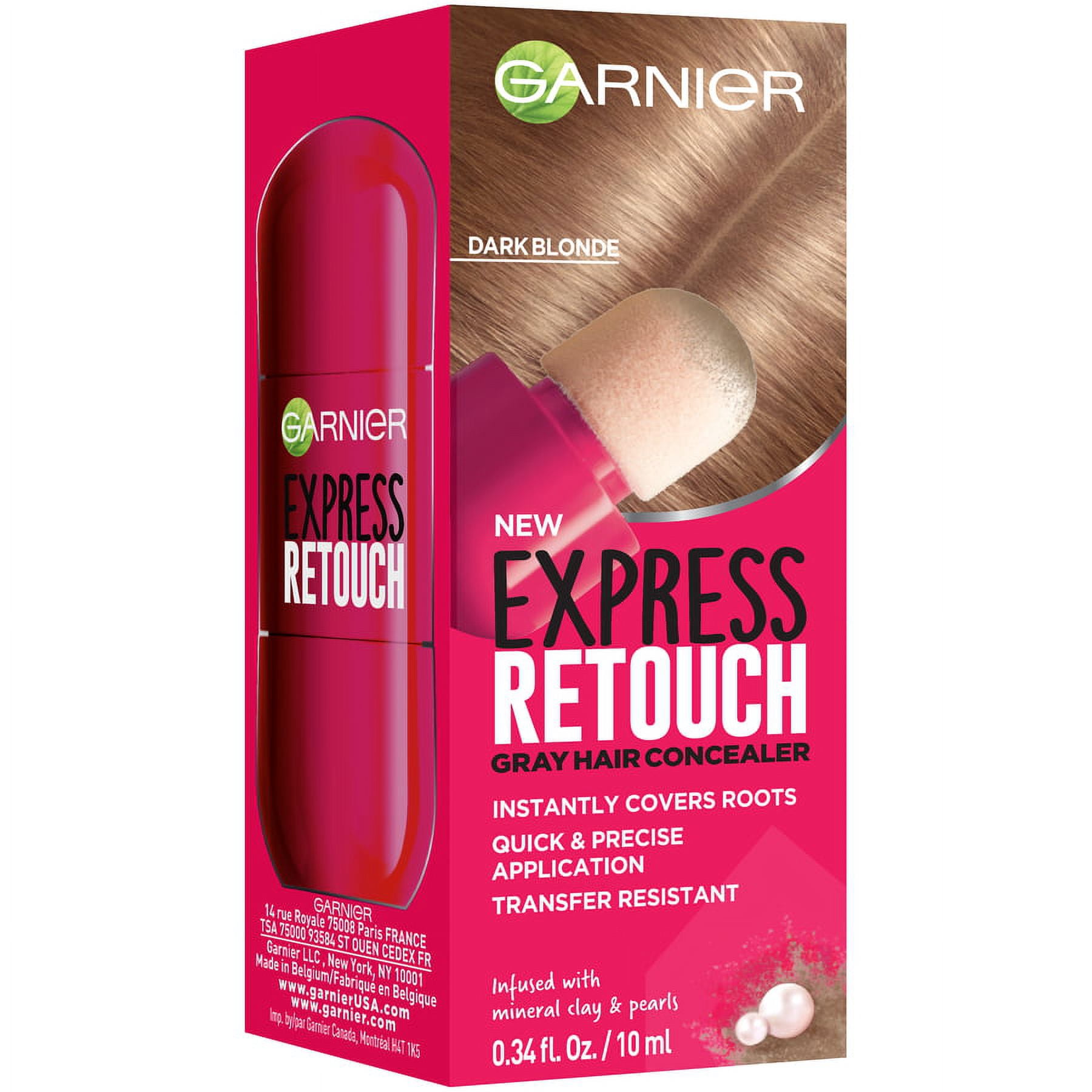 Garnier Express Retouch Gray Hair Concealer, Instant Gray Coverage, Dark Blonde, 0.338 fl. oz.