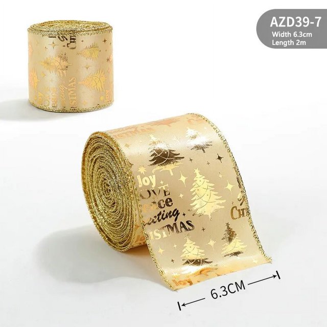 Cintas de Navidad con impresión de letras, cinta de impresión para envolver regalos, decoración de boda, suministros de Navidad DIY, 2M