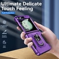 thumbnail image 2 of ChicShell Magnetic Case For Samsung Galaxy Z Flip 6,[Military Grade Drop Tested][Built in Kickstand] Slim Phone Case For Samsung Galaxy Z Flip 6, Purple, 2 of 9