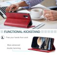 thumbnail image 3 of Nalacover for Samsung Galaxy Note10+ Wallet Case, Vintage PU Leather Book Folding Folio Case with Credit Card Slots Hidden Magnetic Closure Flip Kickstand Shockproof Slim Phone Case,Red, 3 of 8