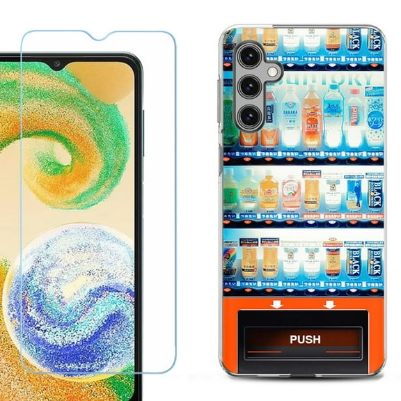 Shockproof Gel Phone Case for Samsung Galaxy A14 5G, with Tempered Glass Screen Protector, by OneToughShield ® - Vending Machine
