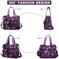 thumbnail image 2 of Bolsa YouUo para mujer, de nailon resistente al agua, color morado, 2 of 6