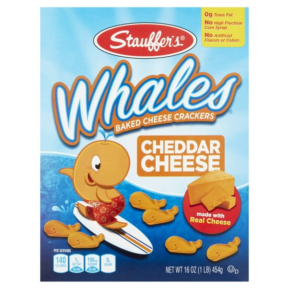 Stauffer's Whales Cheddar Cheese Snack Crackers, 16 oz Box