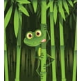 thumbnail image 3 of Animal Duvet Cover Set, Funny Illustration of Friendly Fun Frog on Stem of The Bamboo Jungle Trees Nature, Decorative 2 Piece Bedding Set with 1 Pillow Sham, Twin Size, Green Shades, by Ambesonne, 3 of 3