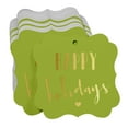 thumbnail image 3 of Inkdotpot Hang Tags Happy Holiday Favor Bracket Shape Gift Tags Real Gold Foil Bonbonniere Tag Pack Of 50, 3 of 7