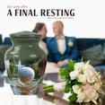 thumbnail image 4 of JAGASY Golf Ball Miniature Urn for Ashes Adult Male, Green Small Urns for Ashes Keepsake, White Golf Ball Decorative Urns for Daughter, Lake Water Cremation Urn for Son, (3 Inch), 4 of 7