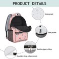 thumbnail image 4 of French Bulldog and Hearts Pink Pattern Backpack for School, Cute School Bag with Adjustable Shoulder Straps and Padded Back, 15.3"x11"x6.7", 4 of 5