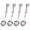 Silver, variant on Strong Metal Alloy Spoon Set 4Pcs Vintage Coffee Dessert Utensils Baking Tool For Drink Gathering Utensils