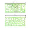 thumbnail image 5 of Uxcell Geometric Drawing Template Measuring Ruler Plastic for Drawing Engineering Drafting Green 10pcs, 5 of 6