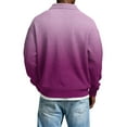 thumbnail image 4 of Nokdvo Waffle Polo Shirts for Men Long Sleeve Collared Shirts Button Up Textured Knit Golf Shirts Gradient Fashion Winter Big and Tall Comfort Classic Tops,Pink 4XL, 4 of 4