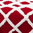 thumbnail image 4 of D.N.G. BEDDINGS 3 Piece Luxury Two Tone Diamond Ruffle Pattern Comforter Set Premium Super Soft, All Season 800 Thread Count, 100% Egyptian Cotton, Twin/Twin XL Size White/Red Solid Color, 4 of 4