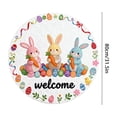 thumbnail image 2 of Round Easter Bunny Shaped Welcome Mat for Indoor Use with Modern Polyester Non Absorbent Entry Rug - Round Shape 40CM/60CM/80CM, 2 of 6