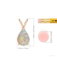 thumbnail image 6 of Angara Natural Opal Necklace - V-Bale Pear-Shaped 1.15 ct Opal Solitaire Pendant Necklace in 14K Rose Gold for Women (Size-10x7mm) - October Birthstone Jewelry | 14K Rose Gold Necklace, 6 of 11