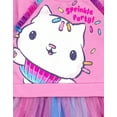 thumbnail image 3 of Dreamworks Gabby's Dollhouse Cakey Cat Toddler Girls French Terry Dress Purple 5T, 3 of 5