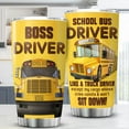 thumbnail image 2 of School Bus Driver Gifts Tumbler With Lid 20 Oz Funny Saying Cup For Men Husband Back To School Stainless Steel Travel Mug Birthday Christmas Bus Driver Appreciation Gifts, 2 of 6