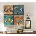 thumbnail image 3 of Bird Canvas Wall Art for Bedroom 14x14 4 Pieces Rustic Wall Decor Animal Picture Framed Artwork Vintage Theme Prints Paintings Ready to Hang for Home Bathroom Kitchen Office Decorations, 3 of 6