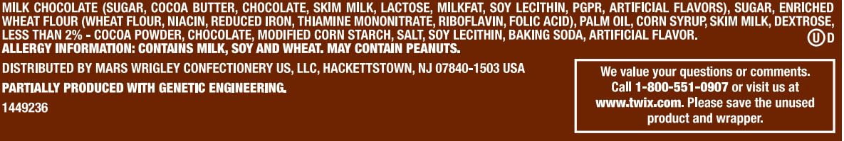Twix Triple Chocolate Sharing Size Cookie Bar Candy, 2.82 Ounce