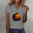 thumbnail image 2 of Bovemsi Business Casual Tops for Women Loose‑Fit V‑Neck Graphic Short‑Sleeve Prints Fashion Outfits Clothes XL, 2 of 4
