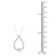 thumbnail image 4 of Imperial 1/2Ct TDW Diamond 10K Rose Gold Tear Drop Pendant Necklace (H-I, I2), 4 of 4