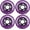 Royal Purple, variant on Rollerex VXT500 Inline Skate Wheels – 4 Pack Durable Replacement Roller Blade Wheels for Indoor & Outdoor Skating (72mm, Steel Black)