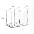 thumbnail image 1 of Caja de almacenamiento para brochas de maquillaje, estuche acrílico con patrón de diamante, organizador de mesa, 1 of 5