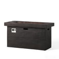 thumbnail image 6 of Crawford Outdoor Lightweight Concrete Rectangular Fire Pit - 50,000 BTU, Brown, 6 of 11