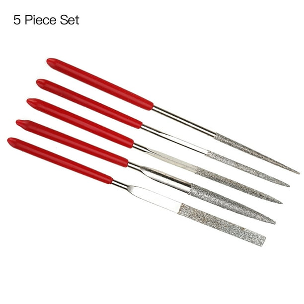 5 Pcs/set Woodworking Double Sided Rasp Flat Round Steel File Wood