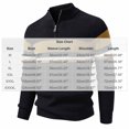 thumbnail image 3 of Babcutegg Big and Tall Mens Quarter Zip Sweater Stand Collar Color Block Knit Pullover Casual Fall Winter Top Size 2XL, 3 of 5