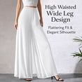thumbnail image 2 of Palazzo Pants for Women Dressy,High Waisted Wide Leg Flowy Dressy Casual Trousers Palazzo Pants with Pockets, 2 of 11