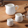 thumbnail image 3 of White Ceramic Gravy Sauce Boat With Handle Milk Pitcher For Sauces Milk Salad, 3 of 5