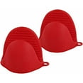 thumbnail image 1 of Mini Thick Silicone Oven Mitt Heat Resistant for Baking, Cooking, BBQ (Red), 1 of 4