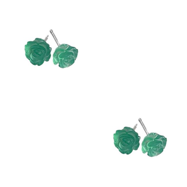 Jumpingount 2 piezas pendientes de flores pendientes de rosas joyería accesorio de moda niñas mujeres dulce declaración pendientes para boda Type1 NO1