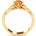 thumbnail image 3 of Celtic Trinity Knot Citrine Engagement Ring In 14k Yellow Gold, 3 of 6