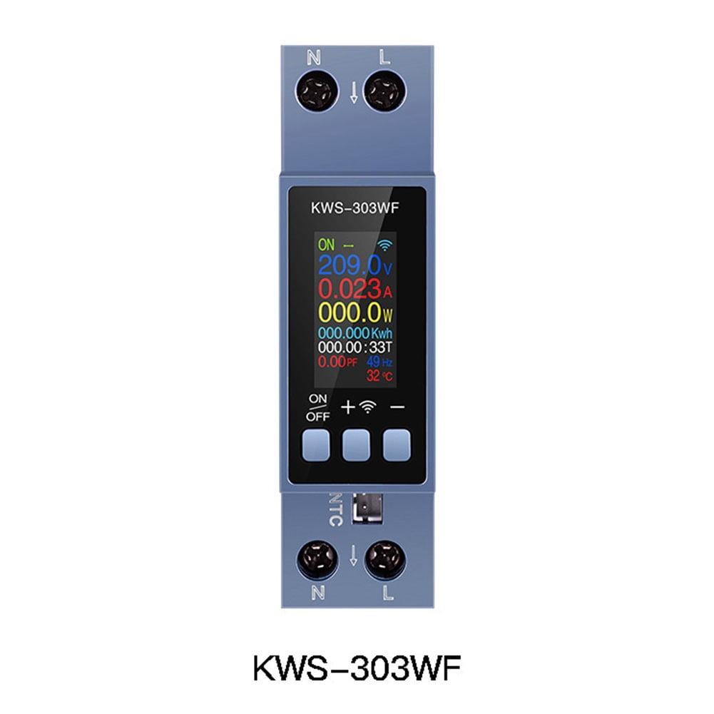 Dreamhall Kws-303Wf Wifi Din Rail Ac Power Meter 40A Multifunctional Voltage Current Meter