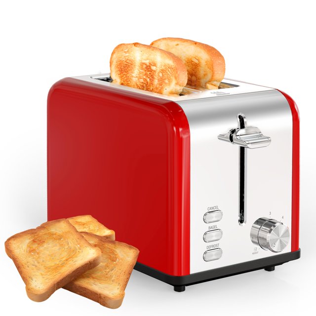 Toaster Simple Deluxe para 2 rebanadas y 6 unidades para dorar, acero inoxidable S