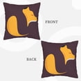 thumbnail image 4 of Housses de Coussins Décoratives en Velours, Ensemble de 2, Housse de Coussin Carrée Douce avec Fermeture Éclair Invisible, Impression du Logo d'Animal Renard, 16"x16 Pouces, 4 of 6