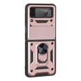 thumbnail image 1 of Estuche Para Teléfono Compatible Con Samsung Galaxy Z Flip 3 Tpu Soporte De Anillo De Metal Magnético Cubierta De Estuche A Prueba De Golpes sonducket EL016467-07, 1 of 5
